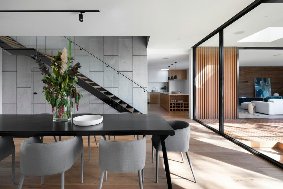Sunlit residential living room