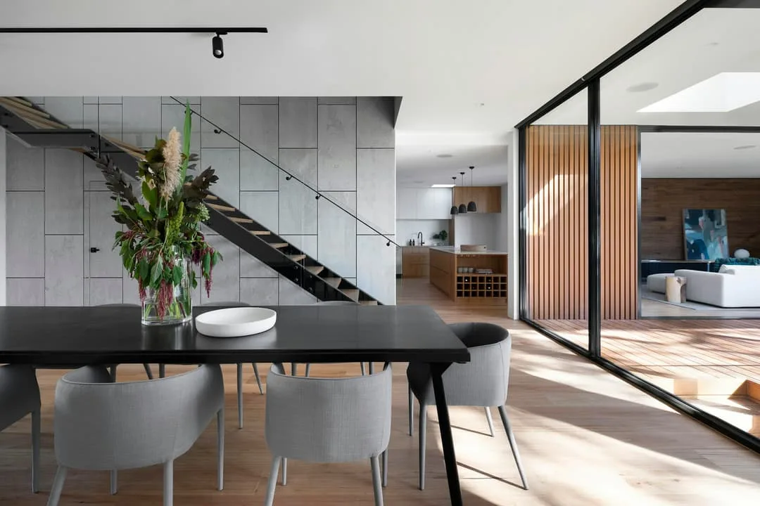 Sunlit residential living room
